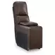 Beryton Espresso Leather 6 Piece Modular Power Reclining Sectional with Storage Console and USB Charging