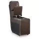 Beryton Espresso Leather 6 Piece Modular Power Reclining Sectional with Storage Console and USB Charging