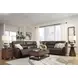 Beryton Espresso Leather 6 Piece Modular Power Reclining Sectional with Storage Console and USB Charging