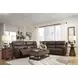 Beryton Espresso Leather 6 Piece Modular Power Reclining Sectional with Storage Console and USB Charging