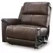 Beryton Espresso Leather 6 Piece Modular Power Reclining Sectional with Storage Console and USB Charging