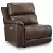 Beryton Espresso Leather 6 Piece Modular Power Reclining Sectional with Storage Console and USB Charging