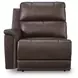 Beryton Espresso Leather 6 Piece Modular Power Reclining Sectional with Storage Console and USB Charging