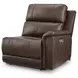 Beryton Espresso Leather 6 Piece Modular Power Reclining Sectional with Storage Console and USB Charging