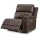 Beryton Espresso Leather 6 Piece Modular Power Reclining Sectional with Storage Console and USB Charging