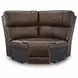 Beryton Espresso Leather 6 Piece Modular Power Reclining Sectional with Storage Console and USB Charging