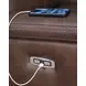 Beryton Espresso Leather 6 Piece Modular Power Reclining Sectional with Storage Console and USB Charging