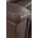 Beryton Espresso Leather 6 Piece Modular Power Reclining Sectional with Storage Console and USB Charging