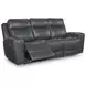 Momentum Moves Admiral Leather 88" Power Reclining Sofa with USB Charging