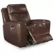 Momentum Moves Mahogany Leather Power Recliner with USB Charging
