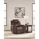 Momentum Moves Mahogany Leather Power Recliner with USB Charging