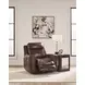 Momentum Moves Mahogany Leather Power Recliner with USB Charging