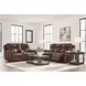 Momentum Moves Mahogany Leather Power Reclining Living Room Set