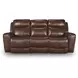 Momentum Moves Mahogany Leather 88" Power Reclining Sofa with USB Charging