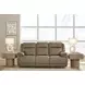 Malcesine Sahara Leather 89" Zero Gravity Power Reclining Sofa with USB Charging