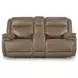 Malcesine Sahara Leather Power Reclining Living Room Set