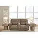 Malcesine Sahara Leather 80" Zero Gravity Power Reclining Loveseat with USB Charging