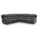 5Z Pendley Anchor Leather 5 Piece Modular Power Reclining Sectional with USB Charging and 2 Armless Power Recliners