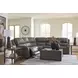 5Z Pendley Anchor Leather 5 Piece Modular Power Reclining Sectional with USB Charging and 2 Armless Chairs