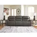 5Z Pendley Anchor Leather 3 Piece Modular Power Reclining Sectional with USB Charging and Heat Massage