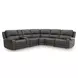 5Z Pendley Anchor Leather 6 Piece Modular Power Reclining Sectional with USB Charging and Storage Console