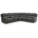 5Z Pendley Anchor Leather 6 Piece Modular Power Reclining Sectional with USB Charging and Console