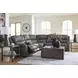 5Z Pendley Anchor Leather 6 Piece Modular Power Reclining Sectional with USB Charging and Heat Massage