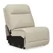 Double Deal Almond 5 Piece Reclining Sectional with Console