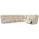 Double Deal Almond 6 Piece Reclining Sectional