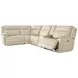 Double Deal Almond 5 Piece Reclining Sectional with Console