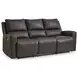 Boxmere Storm Leather 84" Power Reclining Sofa with USB Charging