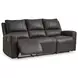 Boxmere Storm Leather 84" Power Reclining Sofa with USB Charging