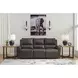 Boxmere Storm Leather 84" Power Reclining Sofa with USB Charging