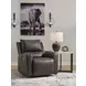 Boxmere Storm Leather Rocker Power Recliner with USB Charging