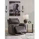 Boxmere Storm Leather Rocker Power Recliner with USB Charging