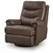 Dolinger Espresso Leather Swivel Glider Recliner