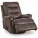 Dolinger Espresso Leather Swivel Glider Recliner