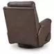 Dolinger Espresso Leather Swivel Glider Recliner