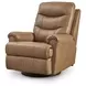 Dolinger Butternut Leather Swivel Glider Recliner