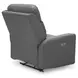 Revival Status Gray Leather Power Recliner with Power Headrest and USB Charging