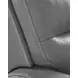 Revival Status Gray Leather Power Recliner with Power Headrest and USB Charging