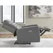 Revival Status Gray Leather Power Recliner with Power Headrest and USB Charging
