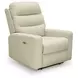 Revival Status Canvas Leather Power Recliner with Power Headrest and USB Charging