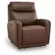 Bosara Umber Leather Auto Glide Power Recliner with Power Headrest and USB Charging