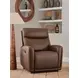 Bosara Umber Leather Auto Glide Power Recliner with Power Headrest and USB Charging