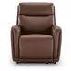 Bosara Umber Leather Auto Glide Power Recliner with Power Headrest and USB Charging
