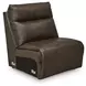 ModZ Chocolate Leather 3 Piece Modular Power Reclining Sectional with Power Headrest and USB Charging