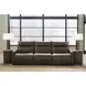 ModZ Chocolate Leather 3 Piece Modular Power Reclining Sectional with Power Headrest and USB Charging