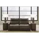 ModZ Chocolate Leather 2 Piece Modular Power Reclining Sectional with Power Headrest and USB Charging