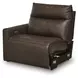 ModZ Chocolate Leather 2 Piece Modular Power Reclining Sectional with Power Headrest and USB Charging
